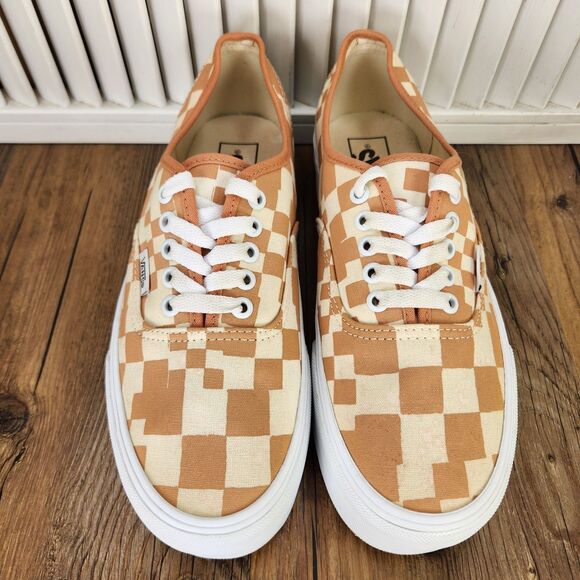 Vans Authentic Stacked Platform Sneakers Womens Size 9.5 Sand Checkerboard Shoes - Picture 8 of 9